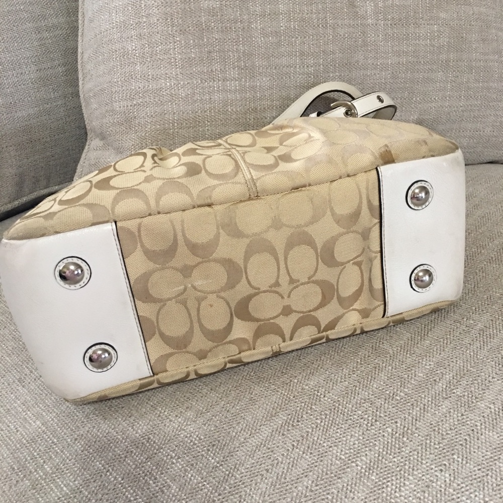 Coach pleaded east west gallery tote - Picture 3 of 5